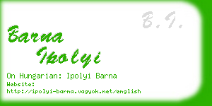 barna ipolyi business card